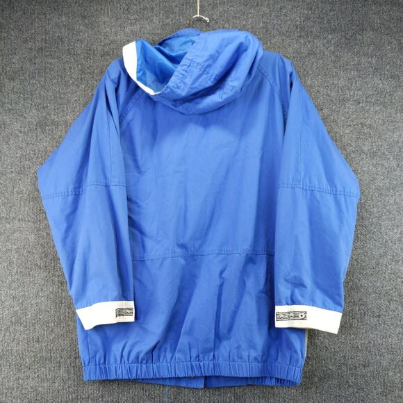 Vintage PA Originals Mens Hooded Jacket Coat Size M Blue White Snaps Front - Picture 2 of 13